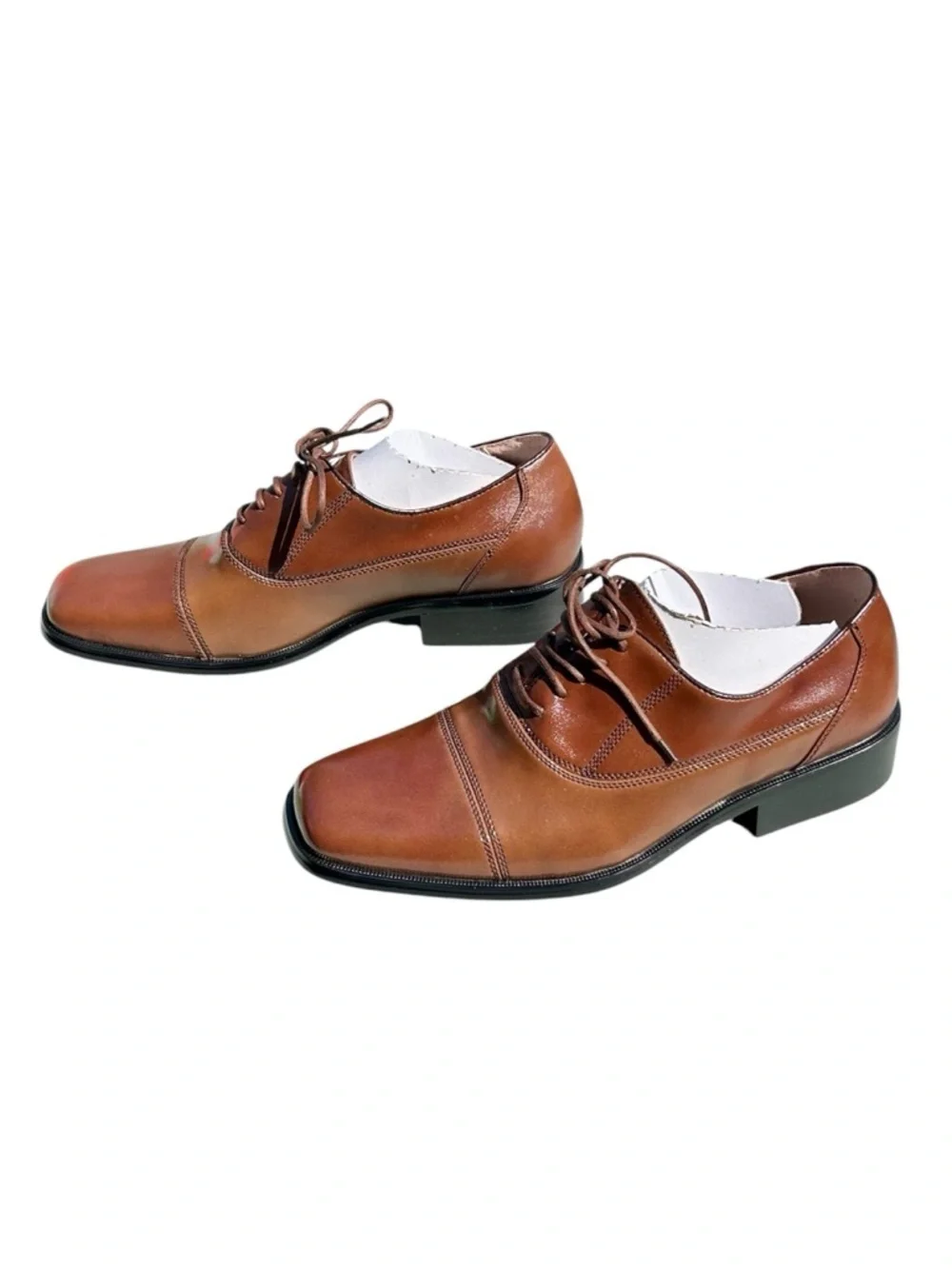Men’s Brown Leather Dress Shoes | Italian Style | Size 7 | Classic Oxford